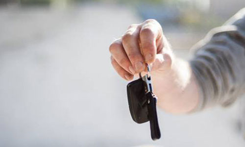 handing back car keys for voluntary termination