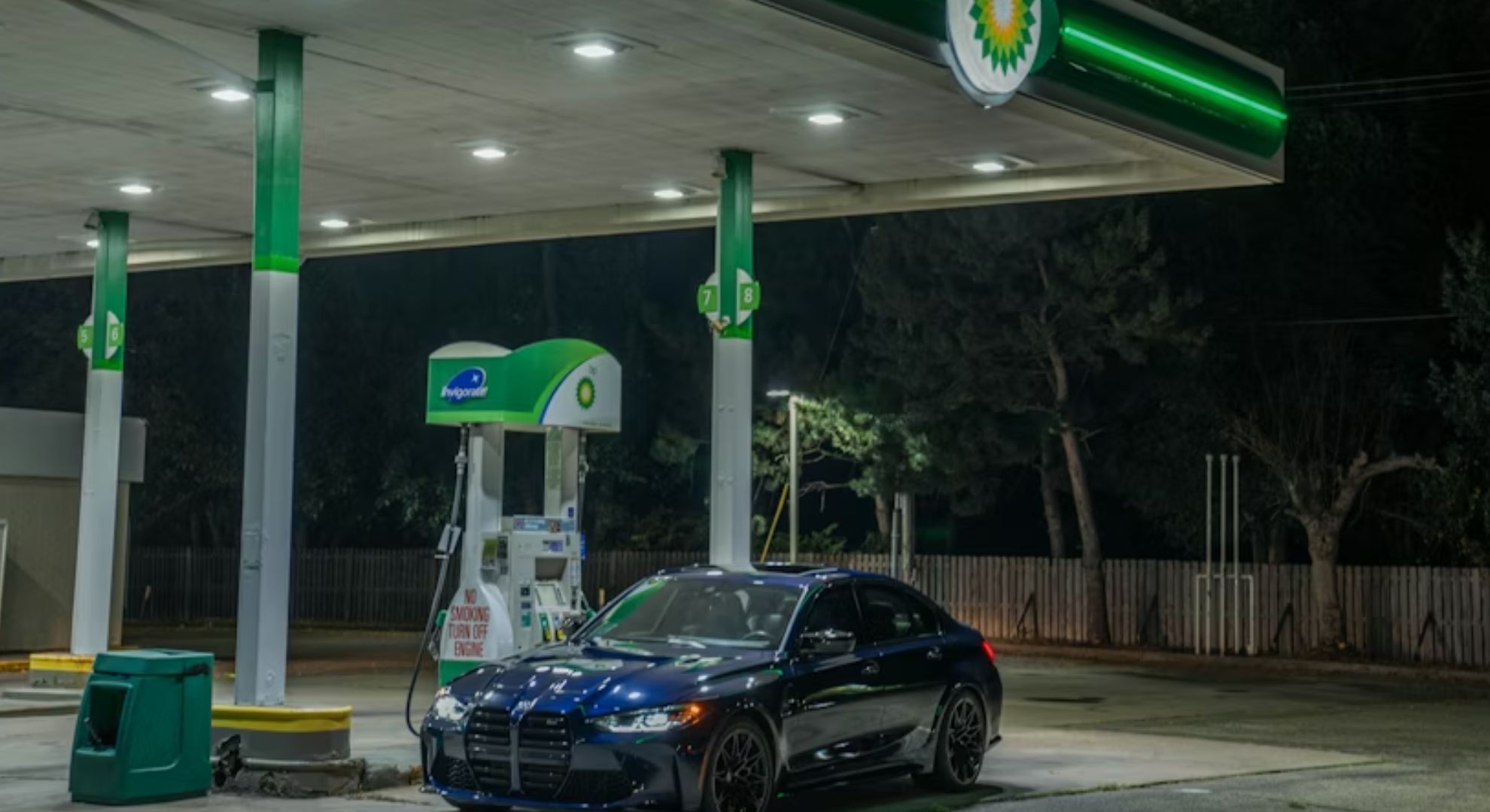 Car at petrol station