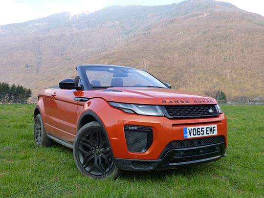 The new convertible Range Rover is a strange looking vehicle!