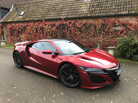 Honda NSX Review, a side view of the Honda NSX