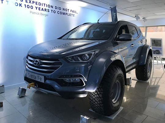 Hyundai Santa Fe wearing its Arctic-ready snow tyres
