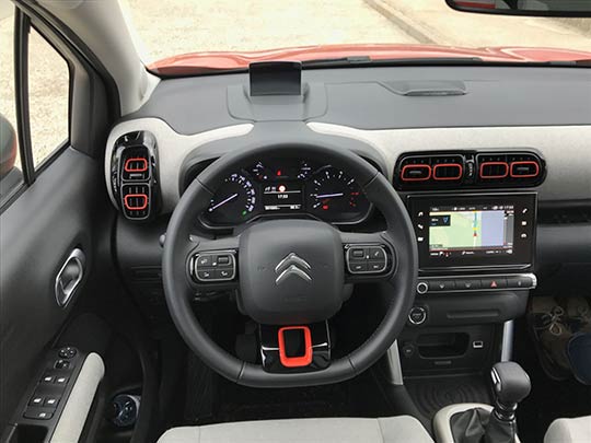 The Citroen C3 Aircross drives with poise and control and takes corners comfortably. 