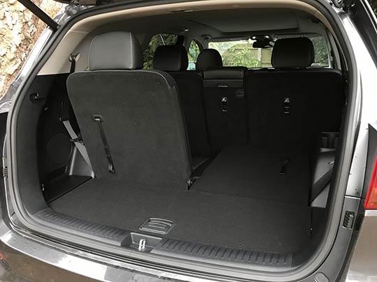 The Kia Sorento has plenty of room for seven adults, and a large boot when the back seats are folded