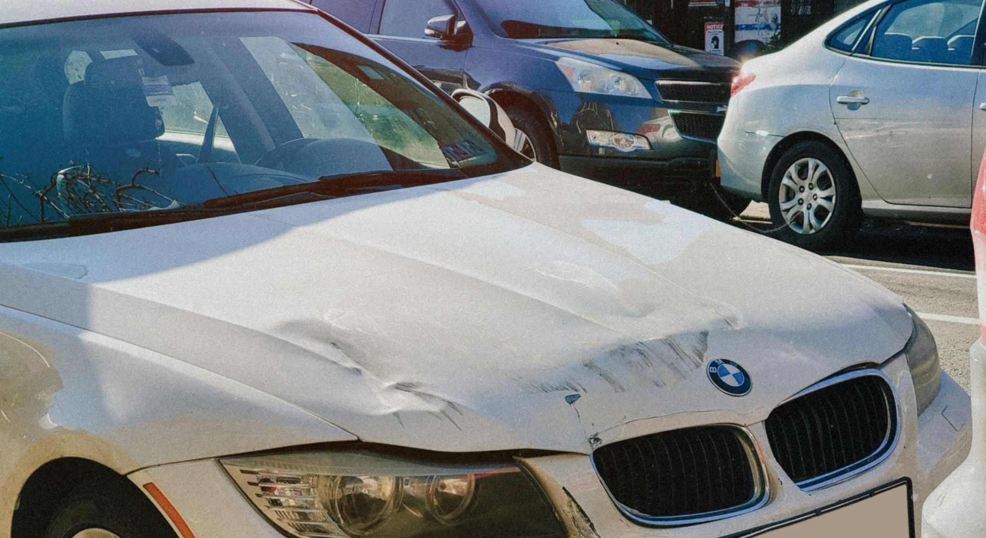 a car with cosmetic damage