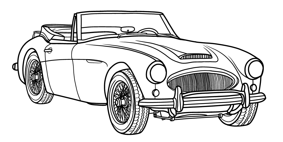 Illustration of a classic car