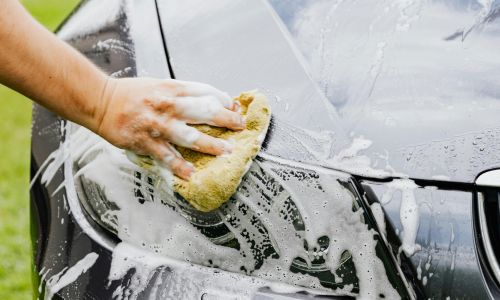 A car getting detailed professionally