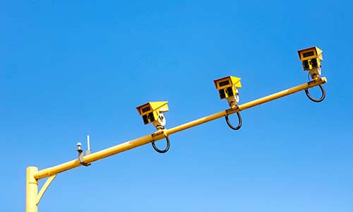 Average speed check cameras on the motorway