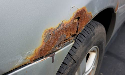 How does rust affect car value?
