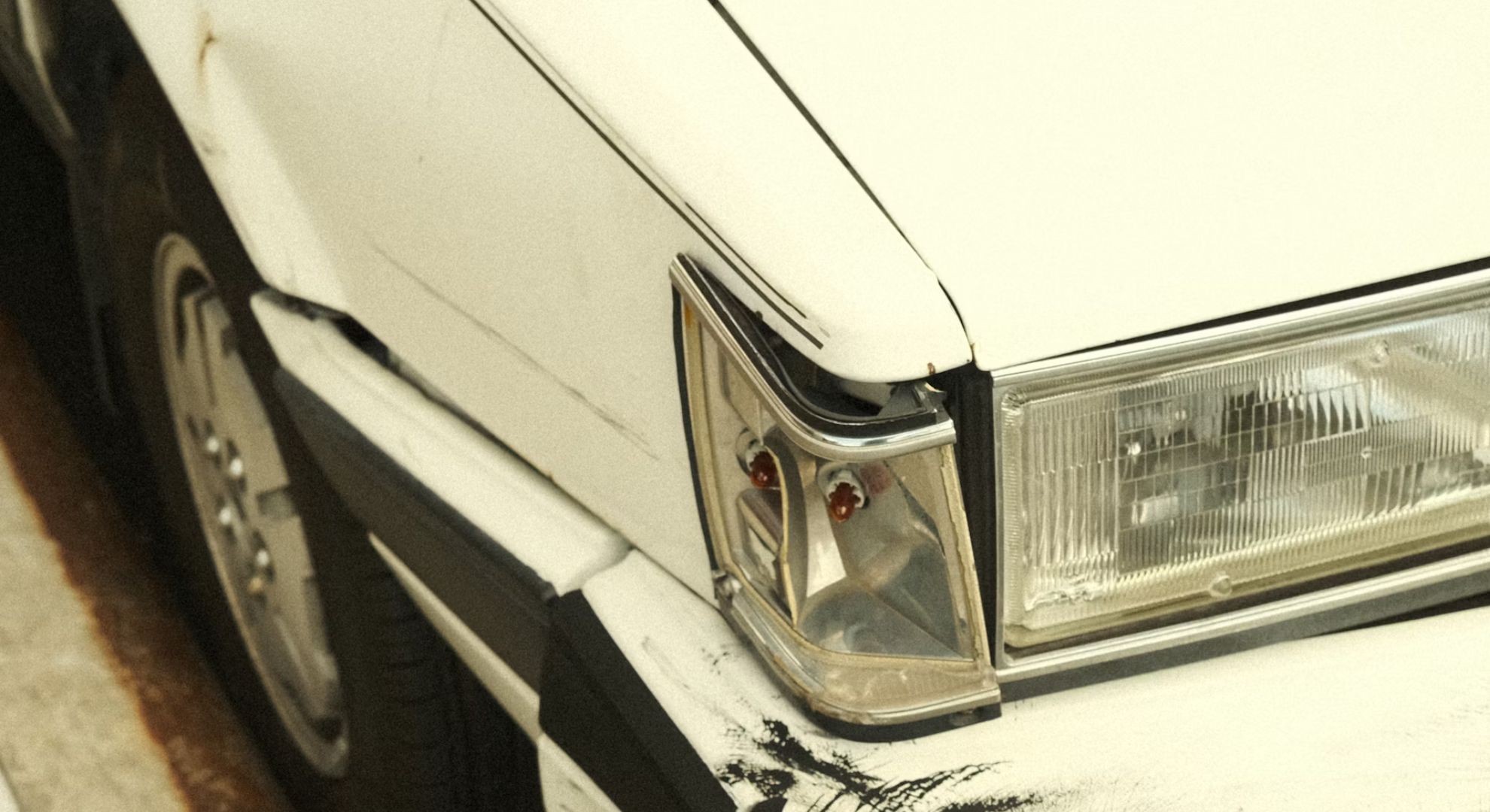 A scratched car