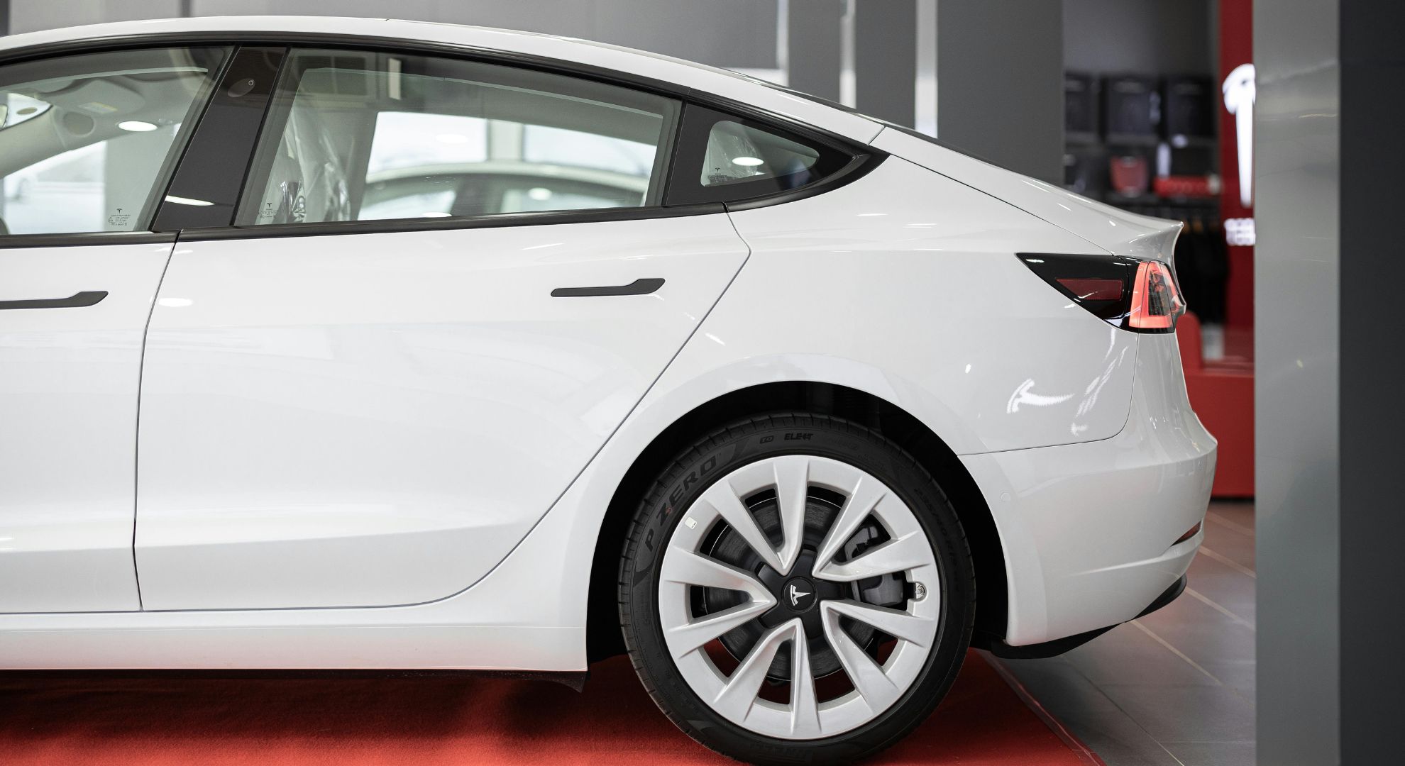 Tesla in showroom