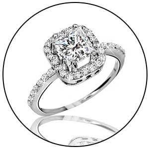 Wedding and engagement ring