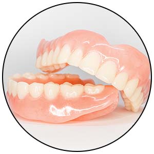 Pair of false teeth