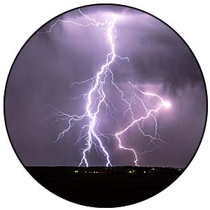 Customer in a thunderstorm