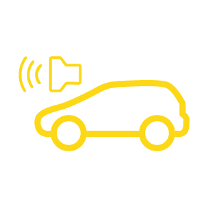 external sound system issue light symbol