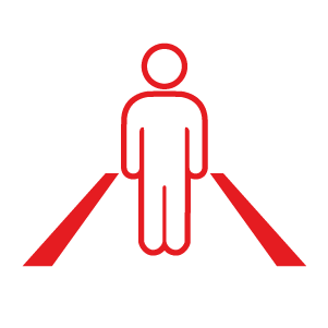 pedestrian alert warning light symbol