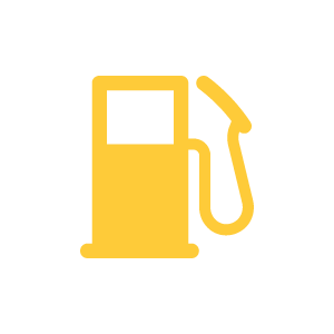 Low fuel warning light symbol