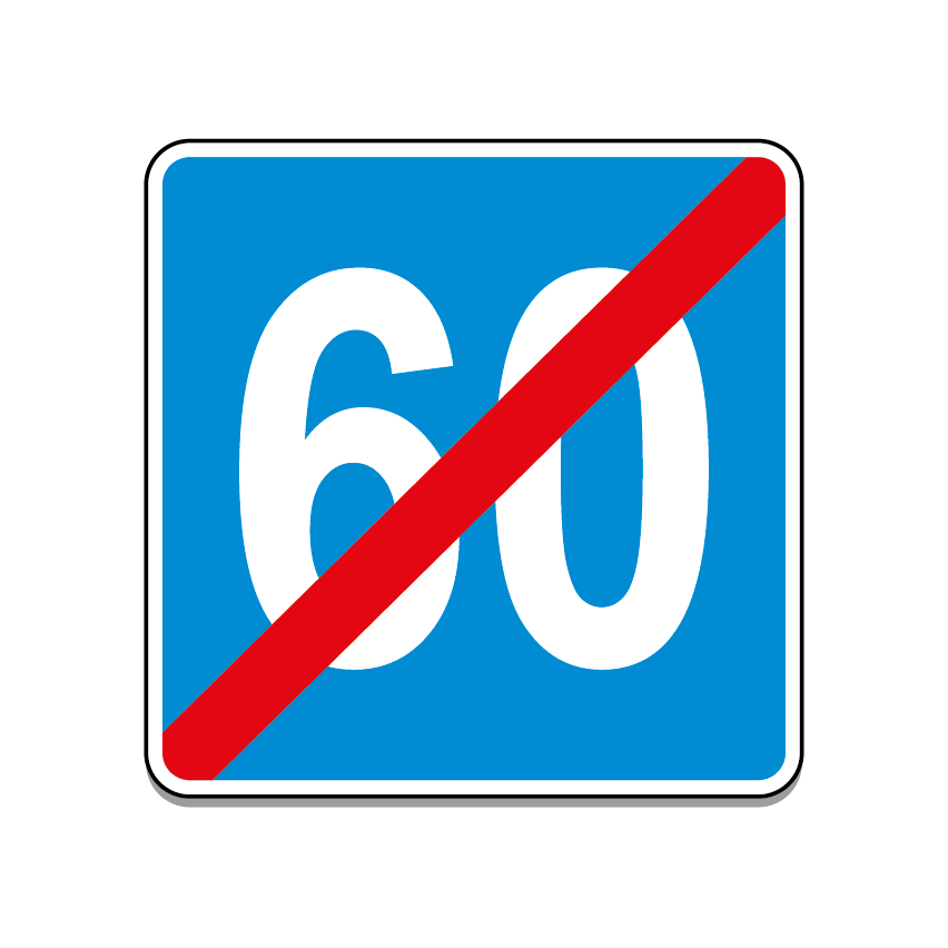 60 mpg minimum speed limit sign