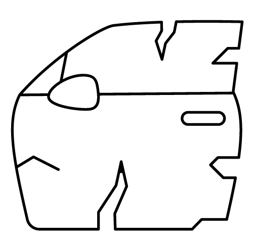 Illustration of damaged car door