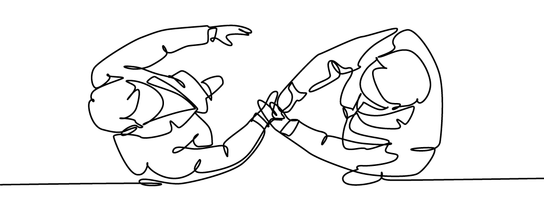 Illustration of a two people shaking hands after completing deal