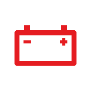 Battery charge warning light symbol