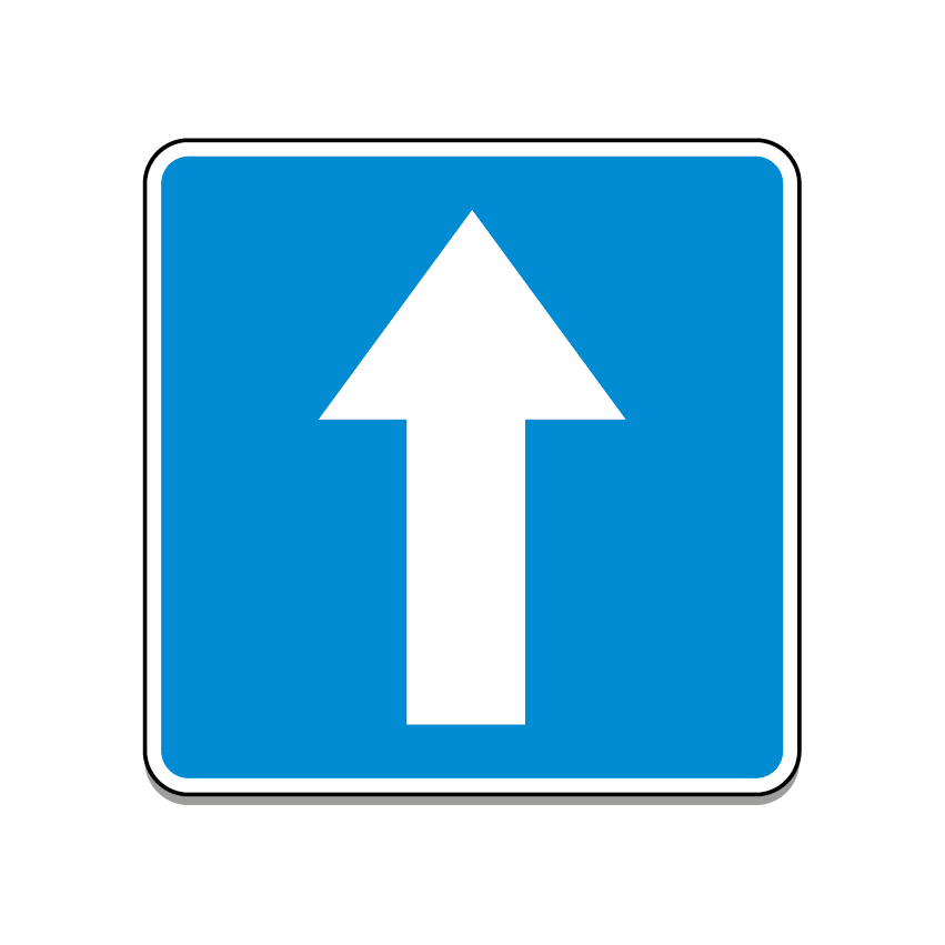 One way traffic sign