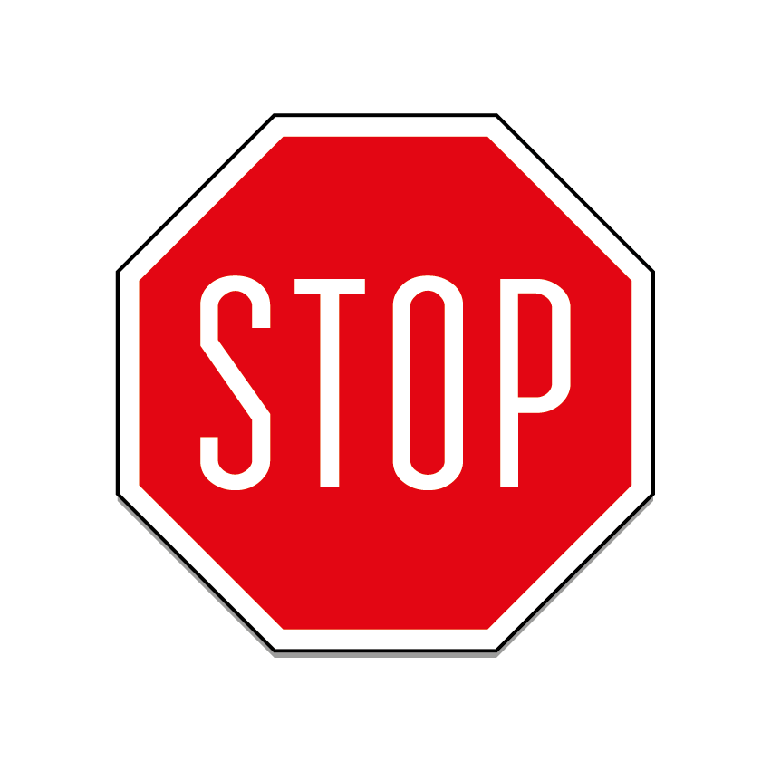 Stop road sign