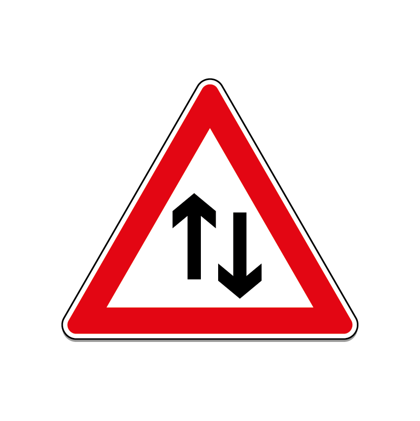 Two way traffic sign