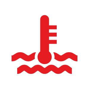 Coolant warning light symbol