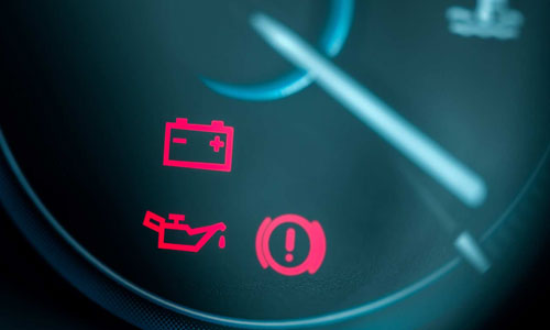 Car dashboard warning light