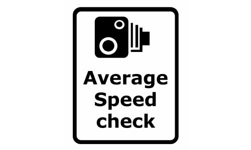 Average speed check sign